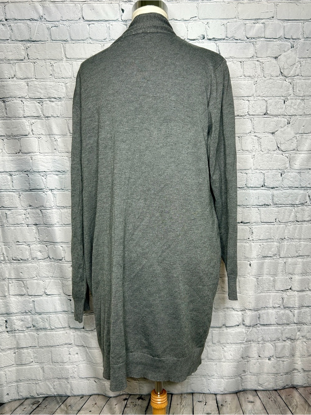 Grace Karin Gray Open-Front Long Cardigan - Picture 3 of 5